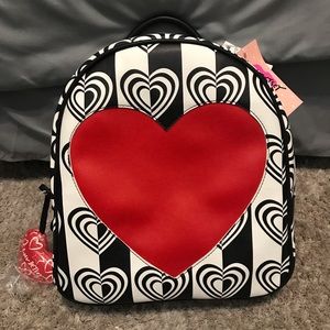 Moving Sale! Betsey Johnson Striped Heart Backpack